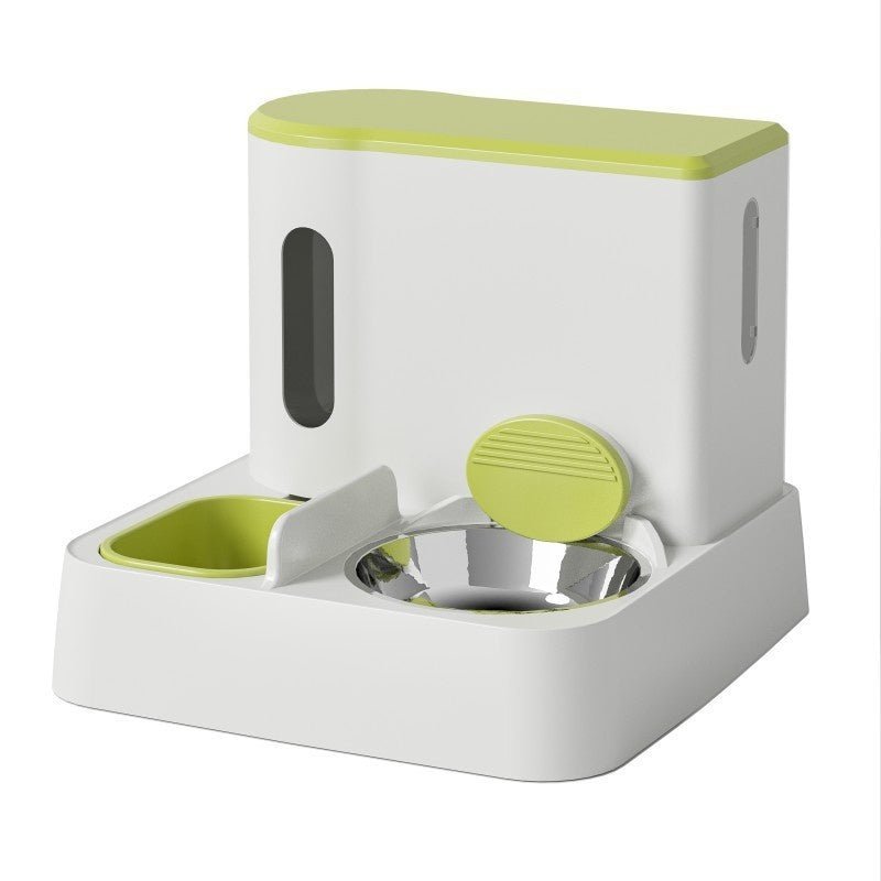 Cat Automatic Pet Feeder Water Dispenser Integrated Double Bowl Drinking Pet - Amigo Pet Boutique