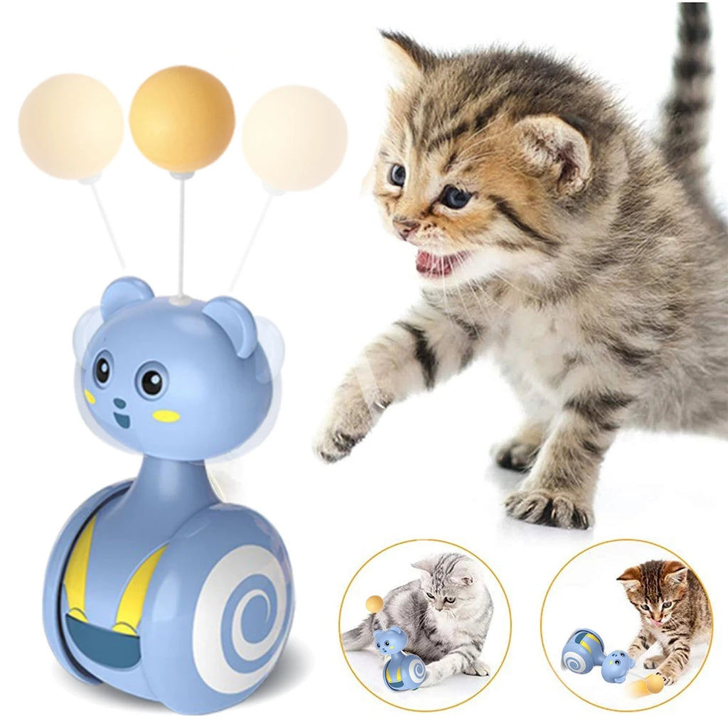 Playful Cat Teaser Ball – Rotating Feather Keeps Cats Busy