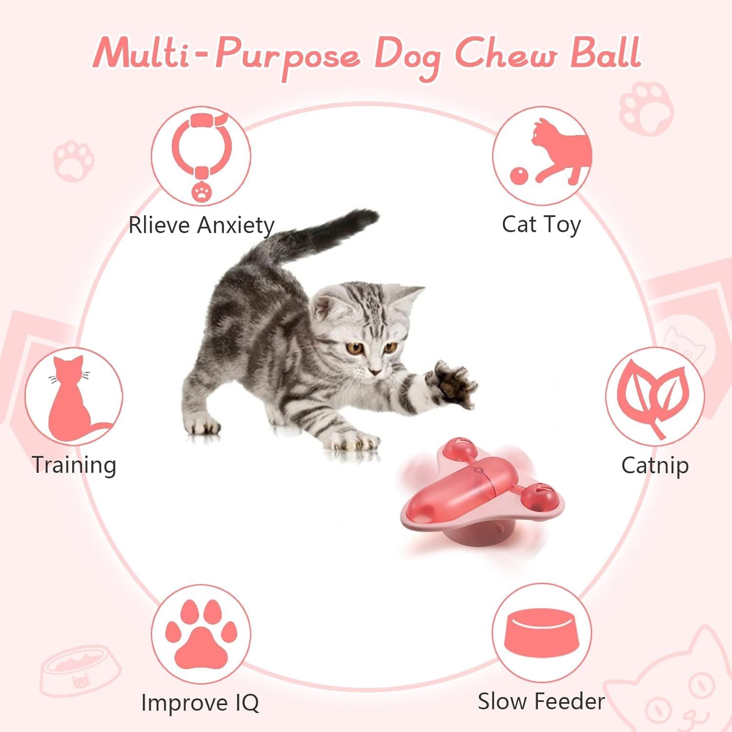 Interactive Pet Puzzle Feeder – Fun Slow Feeding for Cats