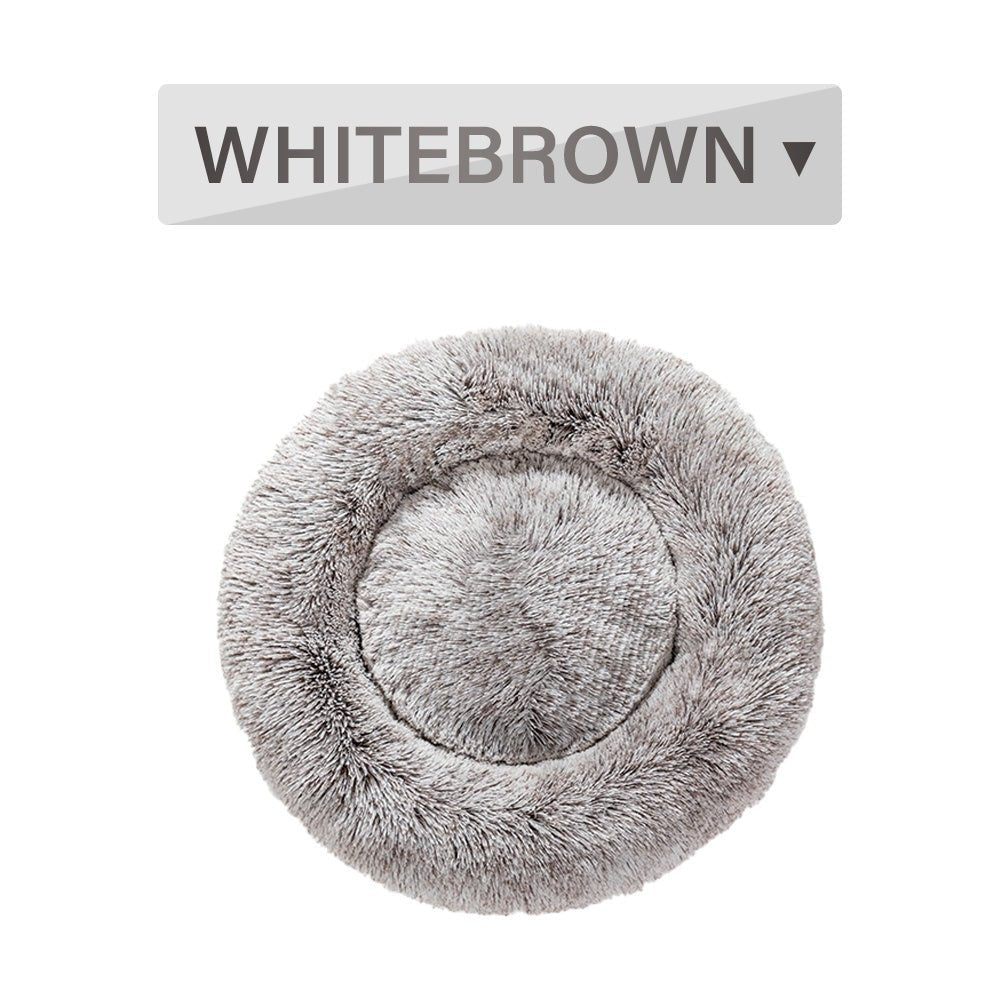 🐾 CalmiNest™ Fluffy Donut Pet Bed