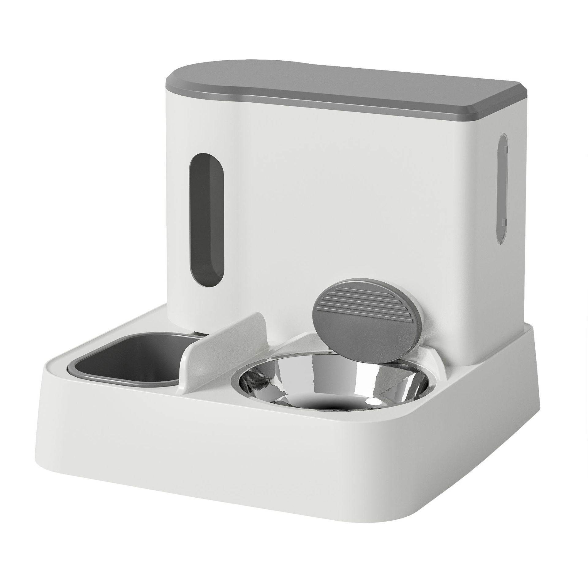 Cat Automatic Pet Feeder Water Dispenser Integrated Double Bowl Drinking Pet - Amigo Pet Boutique