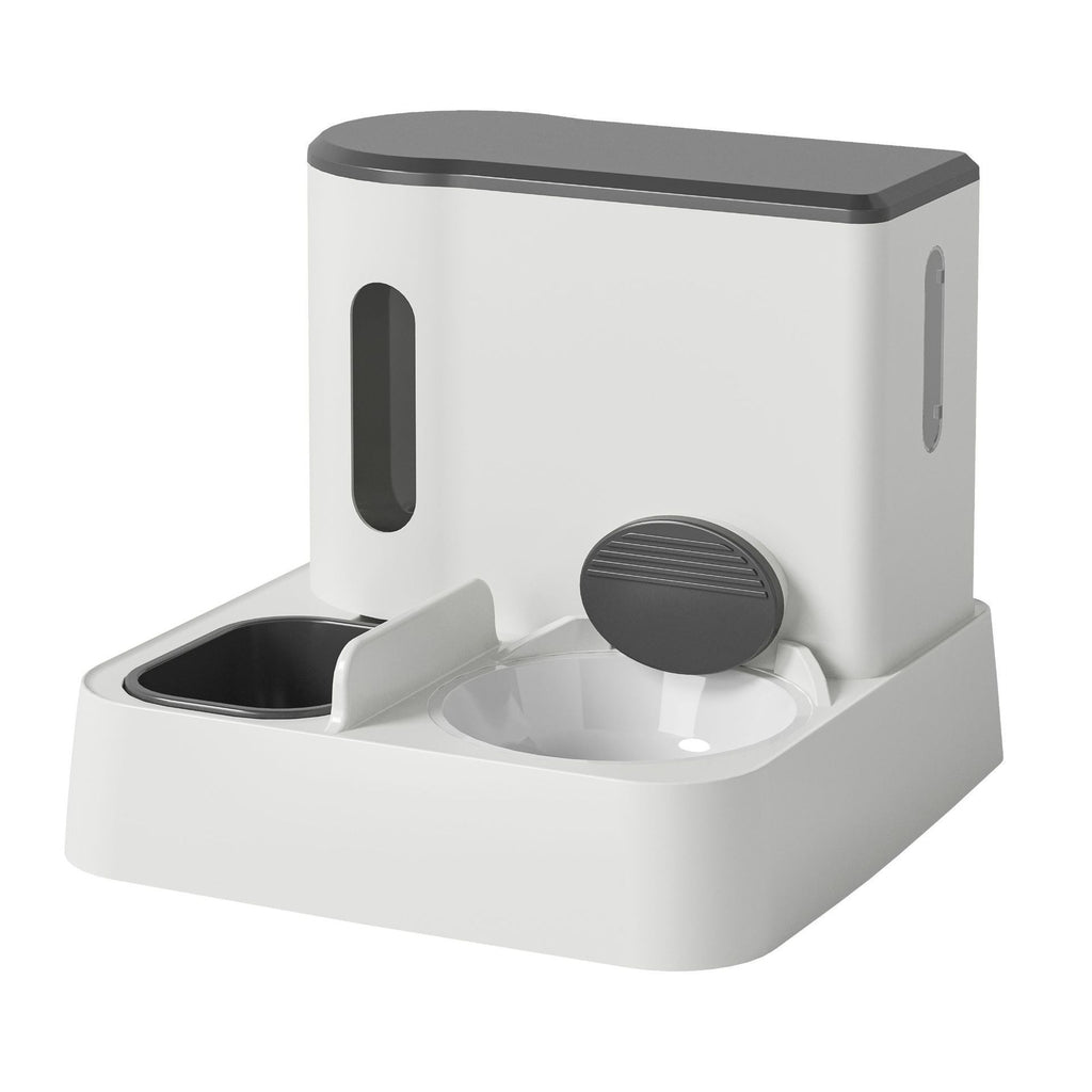 Cat Automatic Pet Feeder Water Dispenser Integrated Double Bowl Drinking Pet - Amigo Pet Boutique
