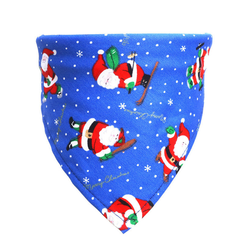 christmas dog triangle scarf winter pet outfit