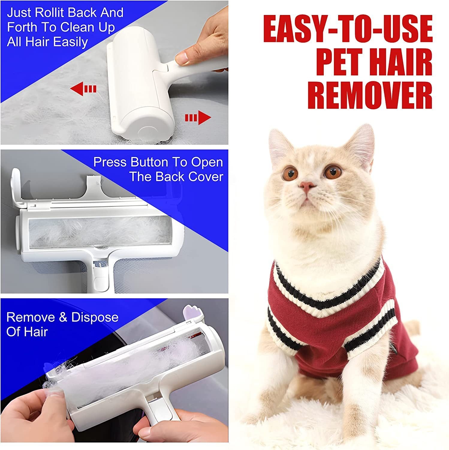 Pet Hair Remover Roller – Quick Clean, Happy Home
