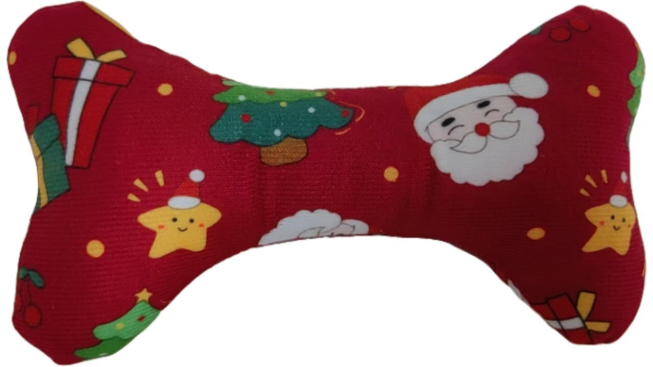 pet christmas plush toy close up