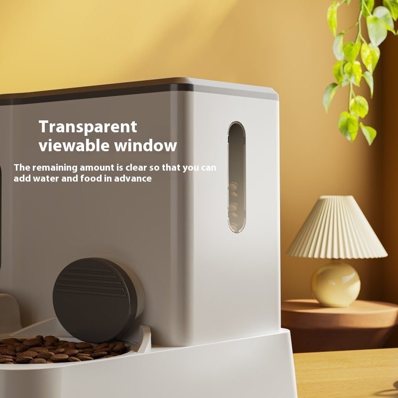 Cat Automatic Pet Feeder Water Dispenser Integrated Double Bowl Drinking Pet - Amigo Pet Boutique