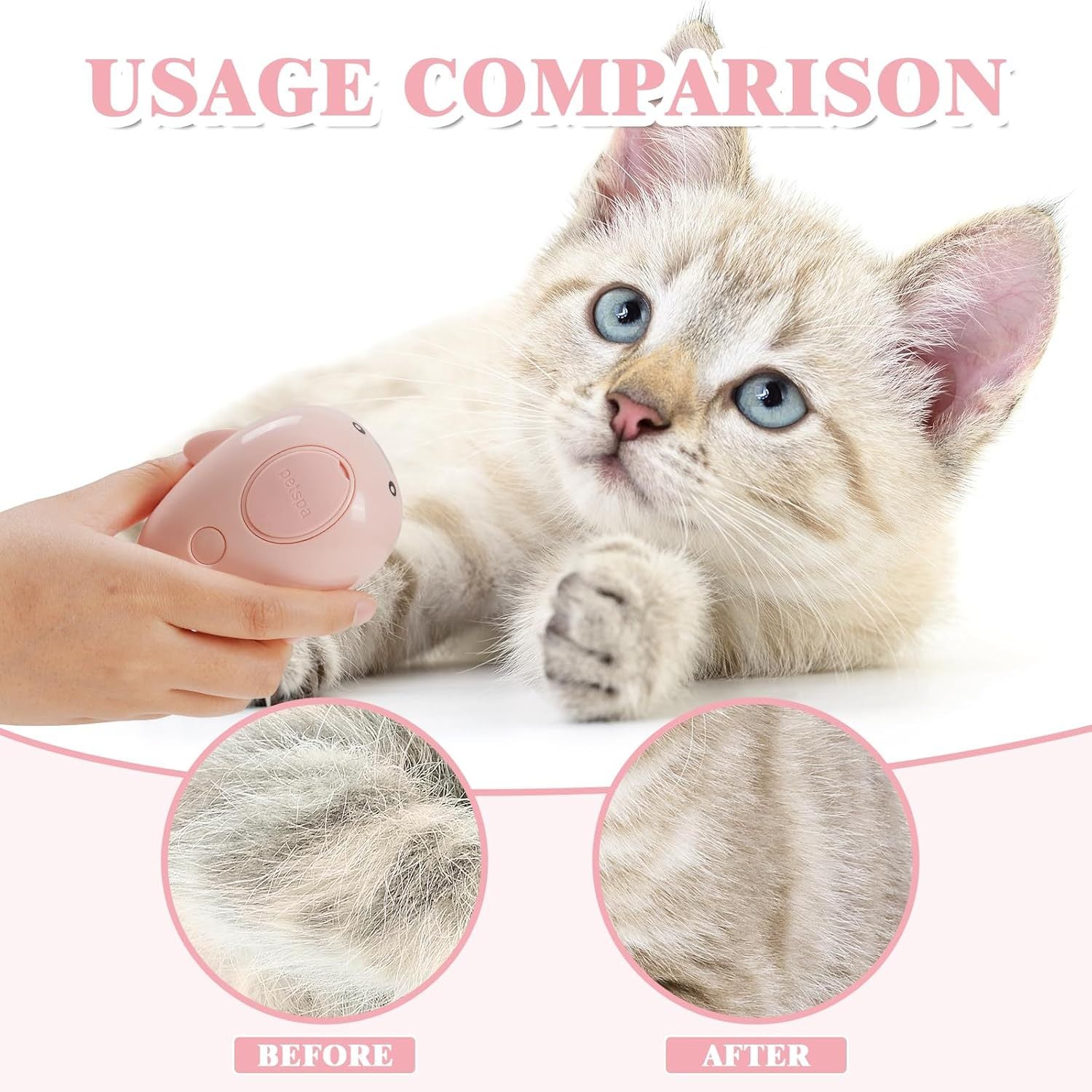🐳 WhaleBrush™ 3-in-1 Steamy Pet Comb - Amigo Pet Boutique