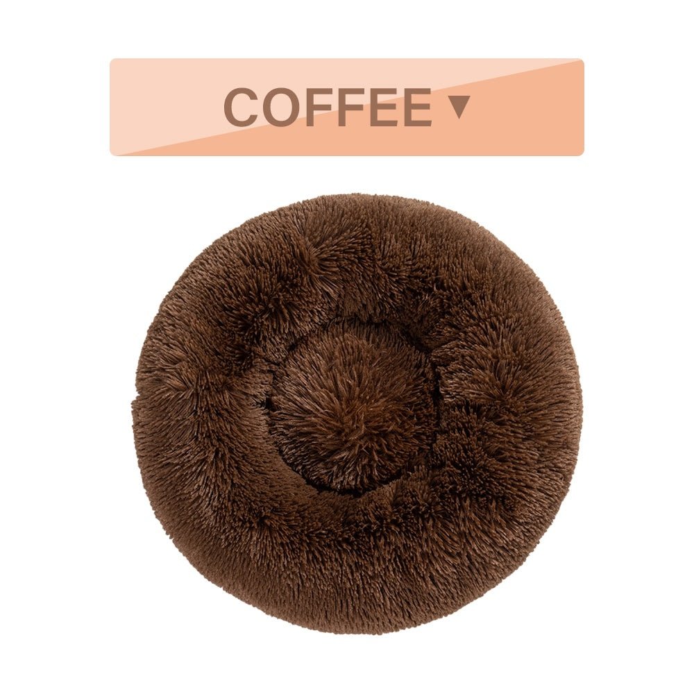 🐾 CalmiNest™ Fluffy Donut Pet Bed