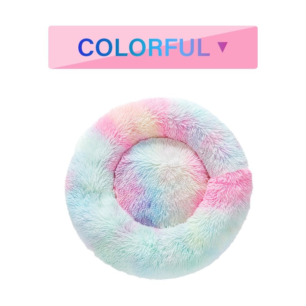 🐾 CalmiNest™ Fluffy Donut Pet Bed