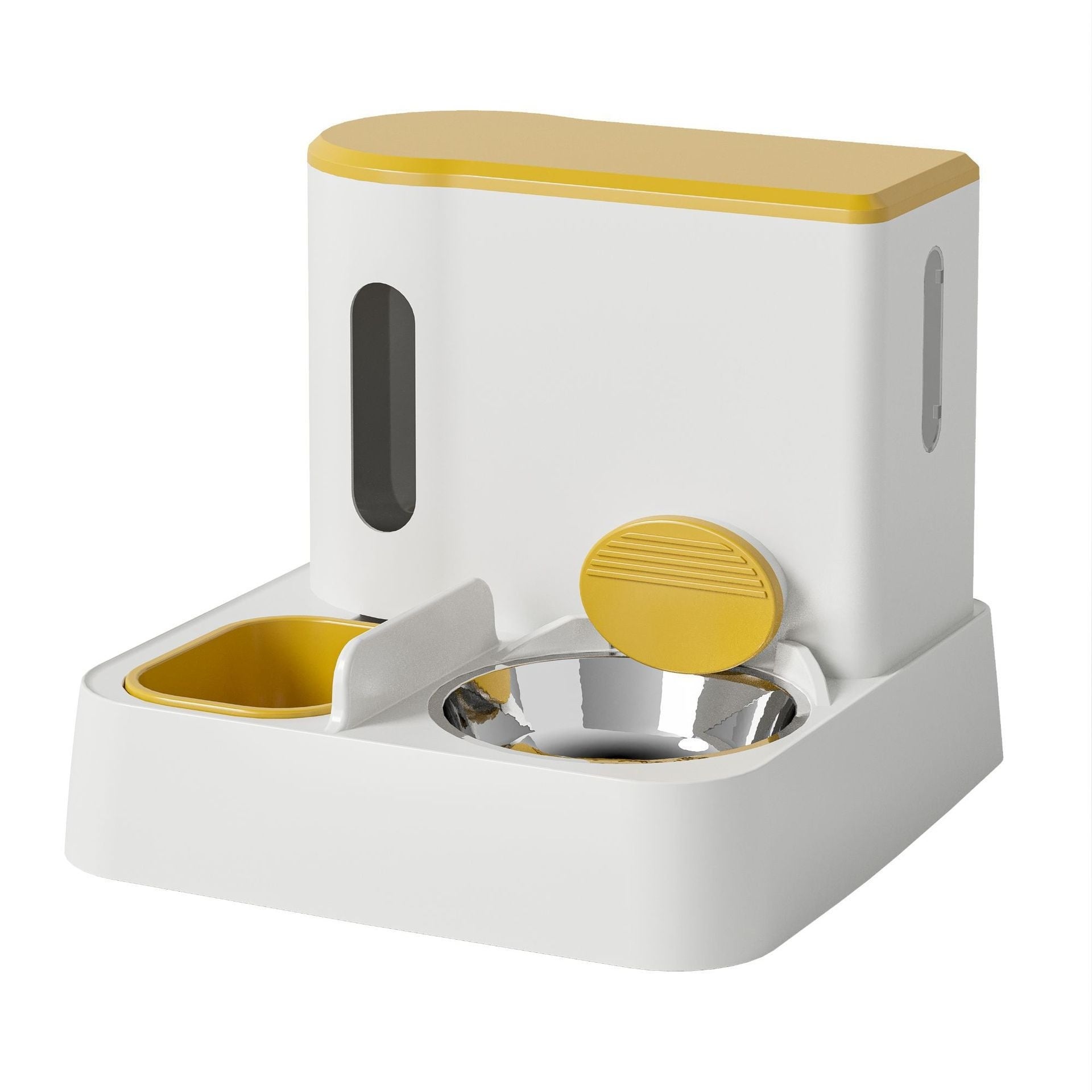 Cat Automatic Pet Feeder Water Dispenser Integrated Double Bowl Drinking Pet - Amigo Pet Boutique