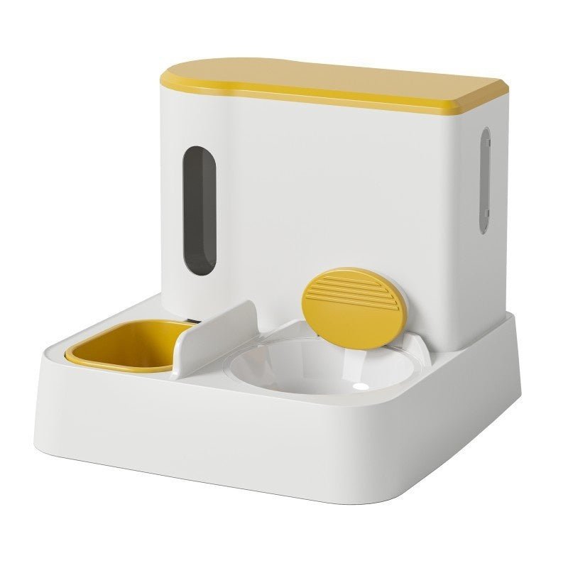 Cat Automatic Pet Feeder Water Dispenser Integrated Double Bowl Drinking Pet - Amigo Pet Boutique