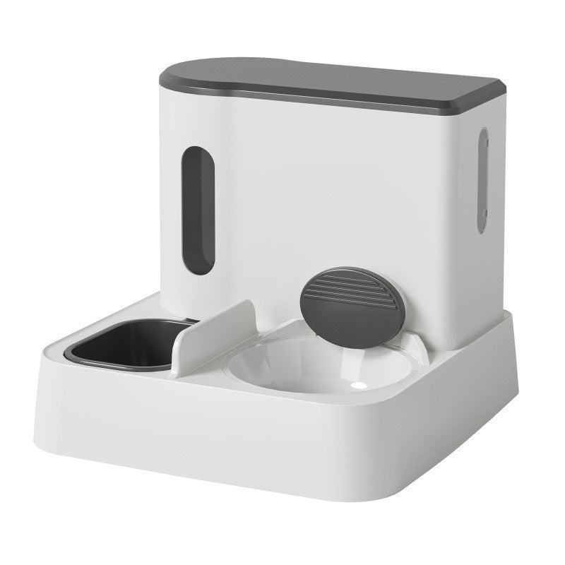 Cat Automatic Pet Feeder Water Dispenser Integrated Double Bowl Drinking Pet - Amigo Pet Boutique