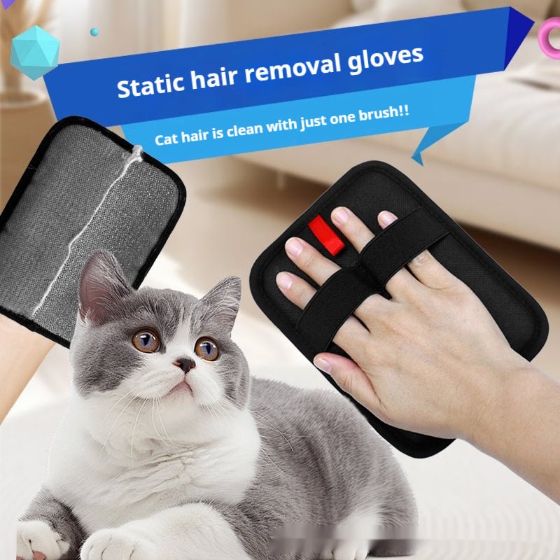 Pet Hair Removal Gloves Hair Brush - Amigo Pet Boutique