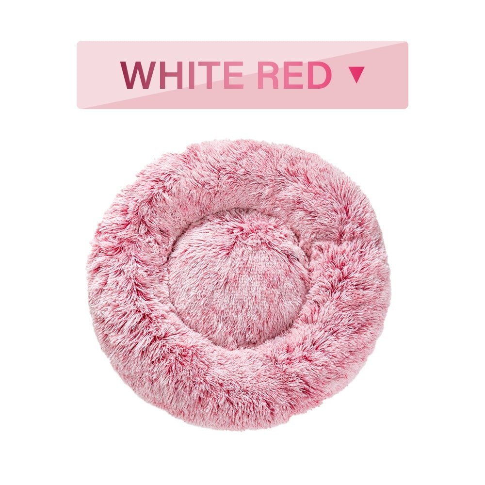 🐾 CalmiNest™ Fluffy Donut Pet Bed