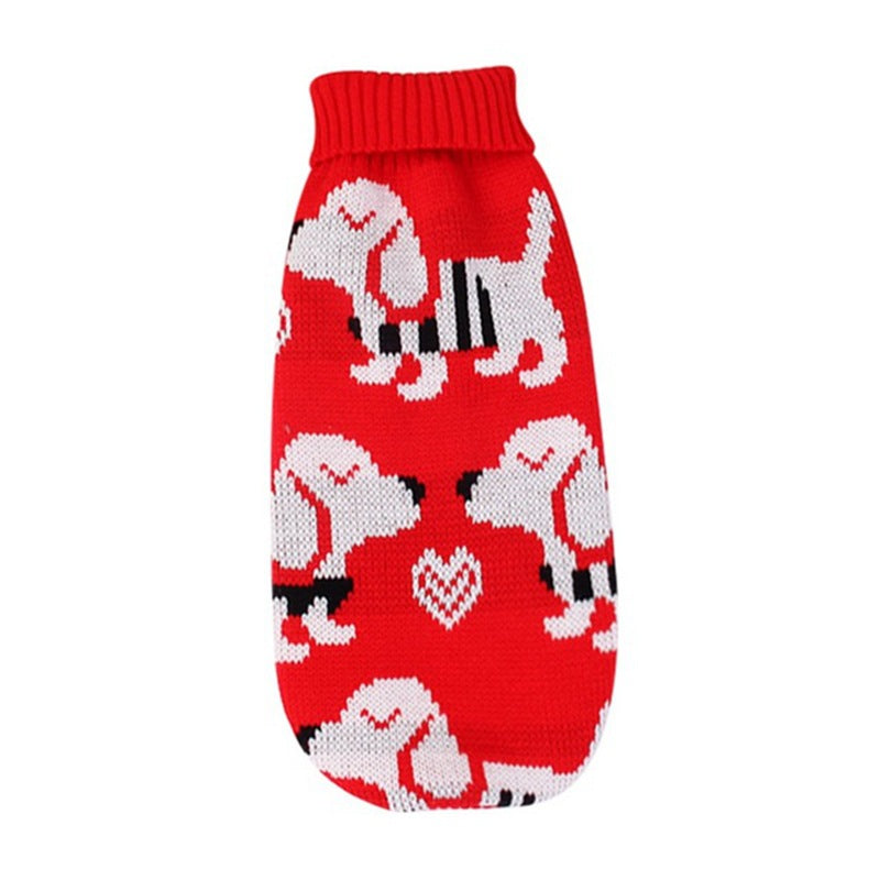 christmas dog knitting sweater cozy knit