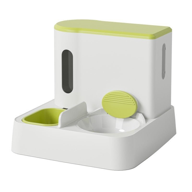 Cat Automatic Pet Feeder Water Dispenser Integrated Double Bowl Drinking Pet - Amigo Pet Boutique