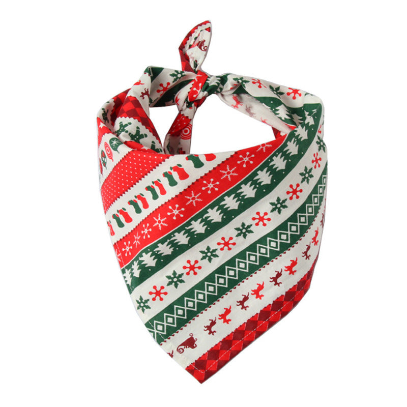 christmas dog triangle scarf for medium dogs