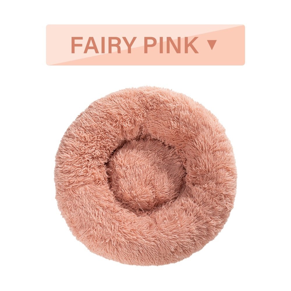 🐾 CalmiNest™ Fluffy Donut Pet Bed