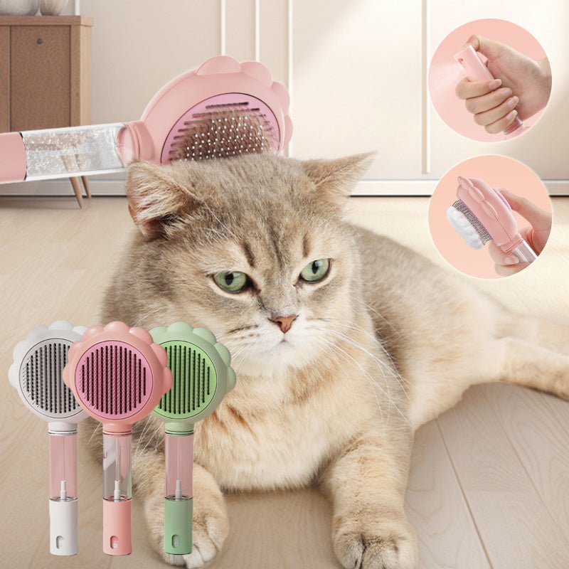 Self-Cleaning Cat Brush – Groom, Detangle, and Remove Hair