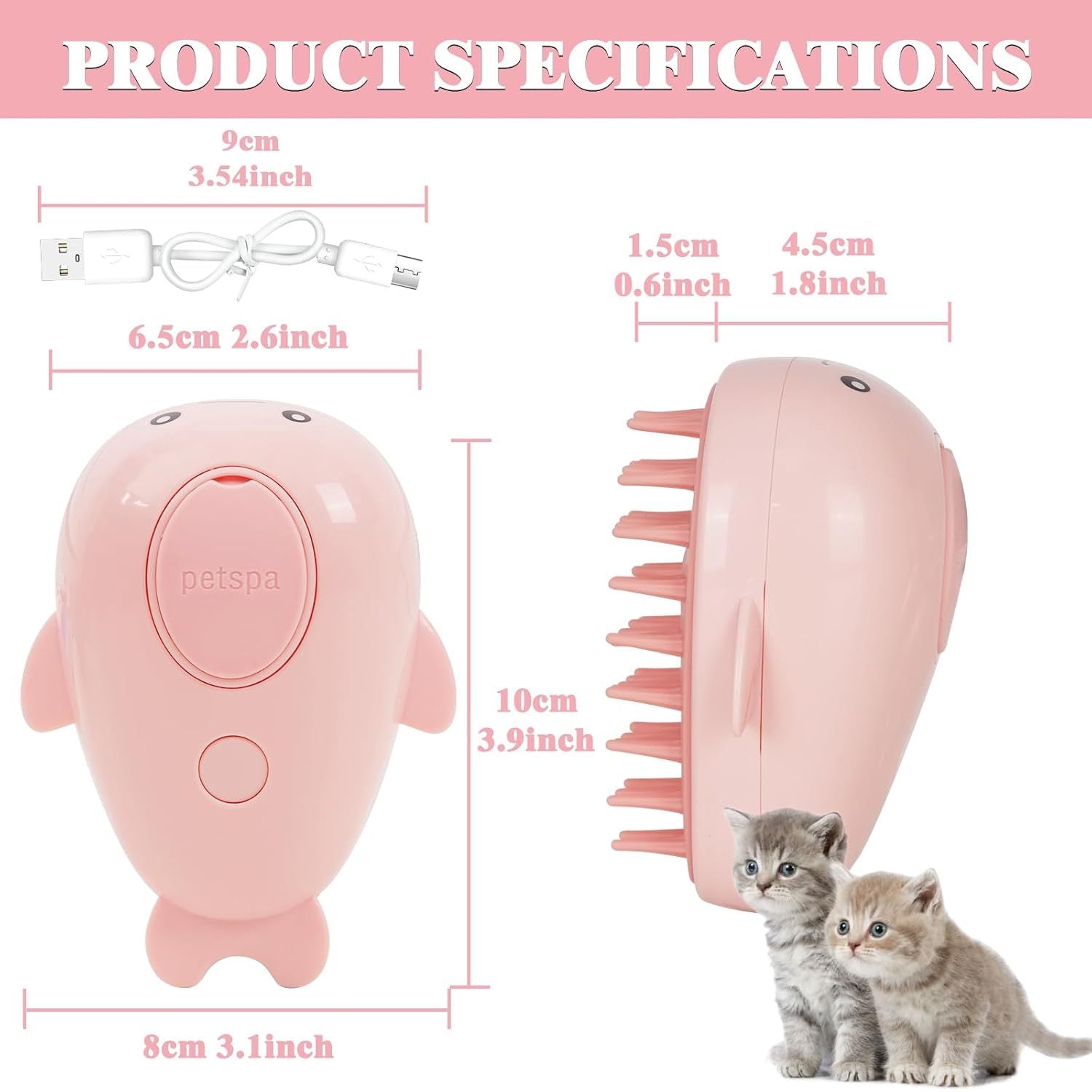 🐳 WhaleBrush™ 3-in-1 Steamy Pet Comb - Amigo Pet Boutique