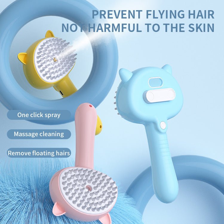 Self-Cleaning Pet Brush – Groom Cats & Dogs Easily